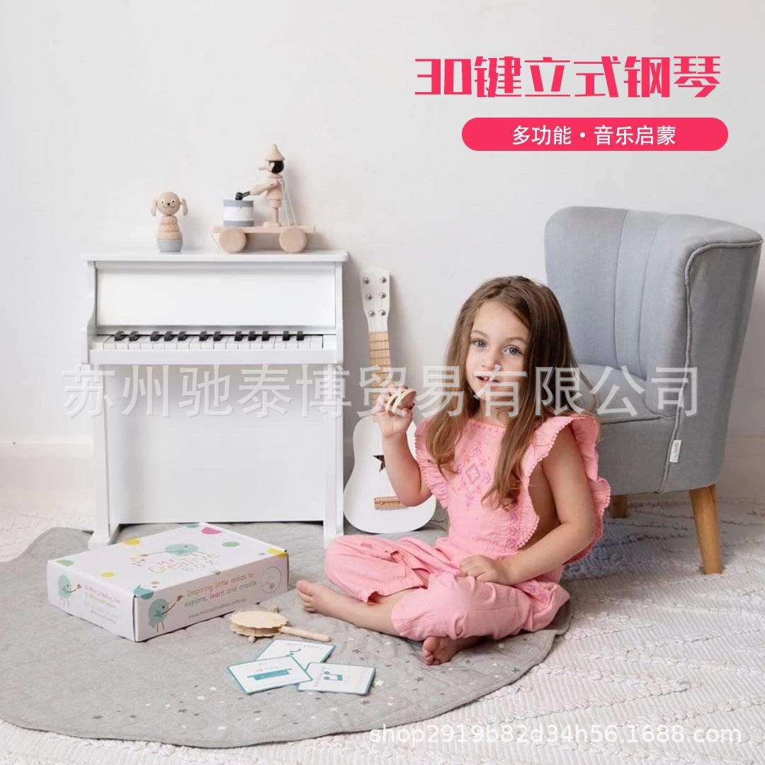 30键小钢琴木制机械发音可弹奏儿童玩具乐器