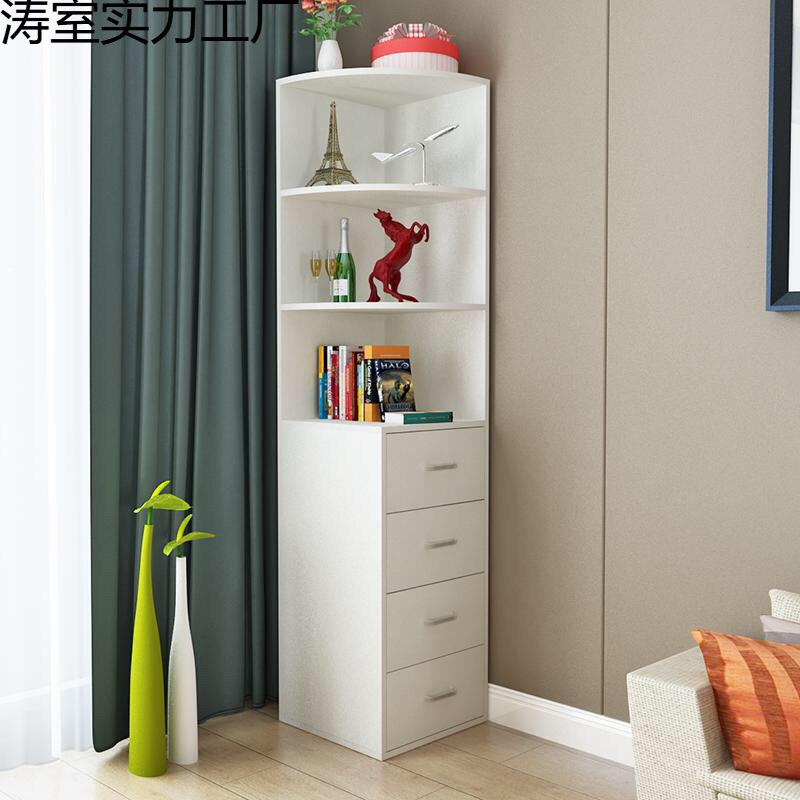 现代浴室转角柜带锁床头柜衣柜边柜墙角柜客厅角柜三角柜卧室带门