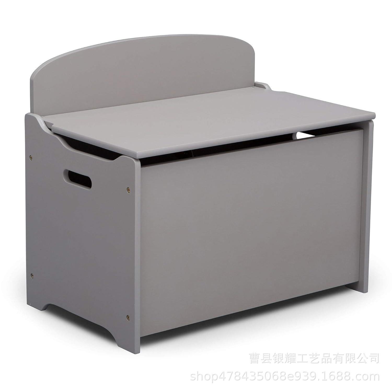 跨境木制儿童玩具收纳箱儿童房房间整理坐箱玩具房防尘木质收纳箱