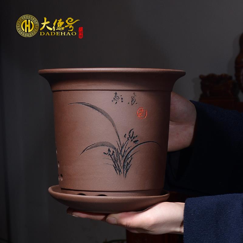 君子兰花盆陶瓷紫砂花盆栽玫瑰花绣球花绿萝海棠花兰草吊篮盆