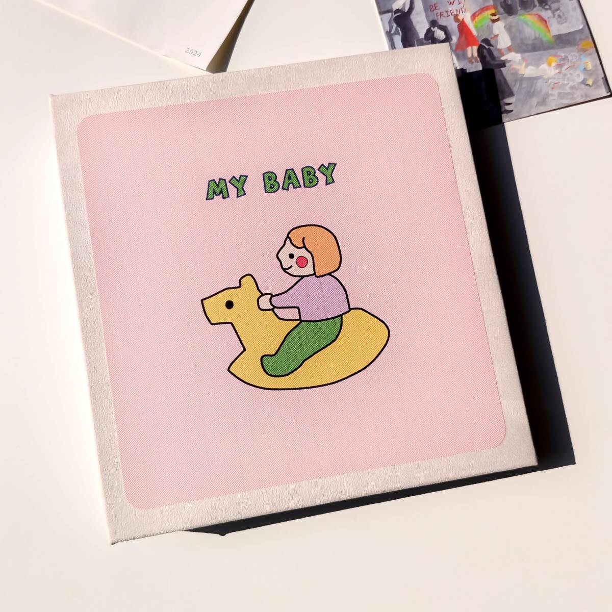 宝宝相册儿童成长记录册 DIY自粘贴覆膜活页相册亲子手工节日礼物