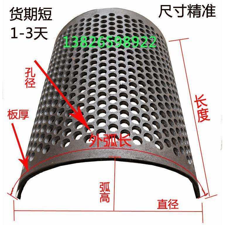 粉碎机筛网过滤网打料机网筛钢网破碎机锣罗底筛子网锤片配件