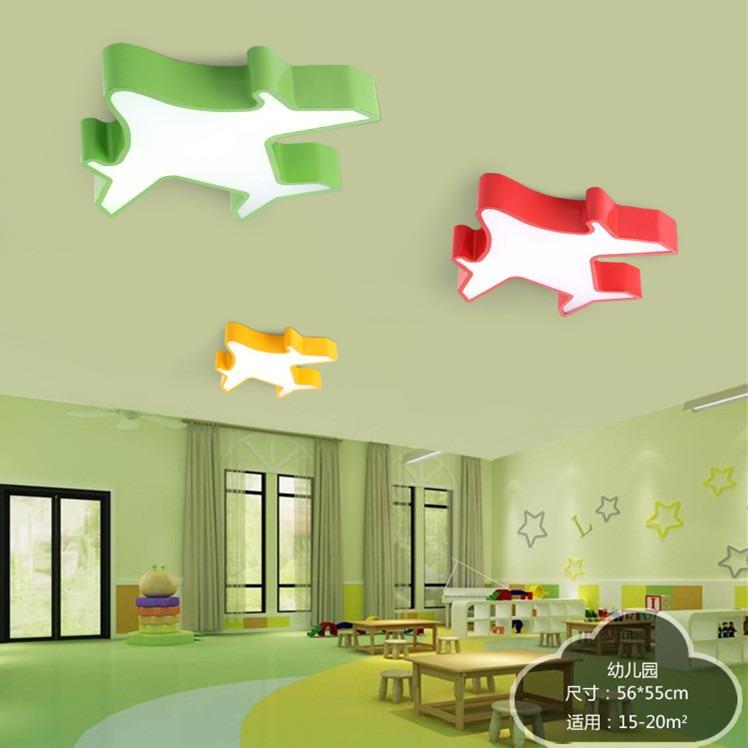 彩色飞机儿童卧室led灯创意卡通幼儿园造型早教中心游乐场所灯具