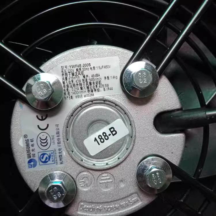 外转子轴流电机微光风扇YWF4E-200冷库散热220v冷凝器风机排风