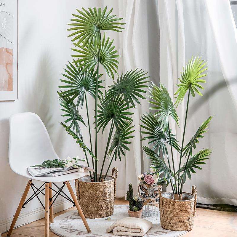 仿真植物加洲葵蒲葵客厅假绿植大型盆栽室内盆景摆件真