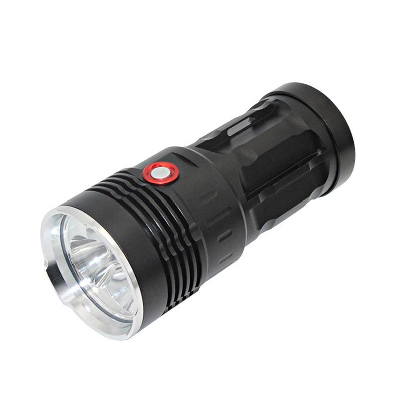 跨境热销3灯珠T6强光小钢炮手电筒LED三档户外露营工作超亮照明灯