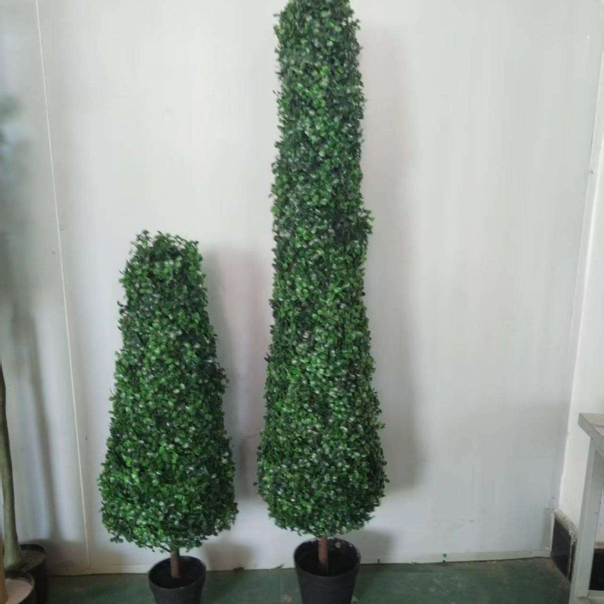仿真圣诞锥形树米兰球仿真植物假造型树跨境仿真盆栽假绿植松柏树