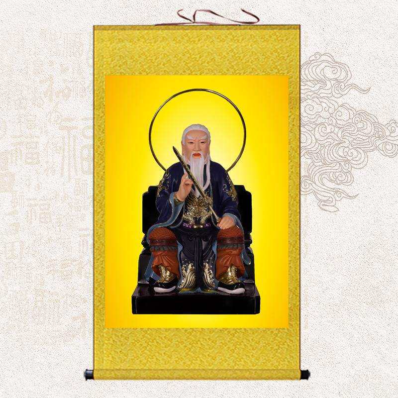 丝绸挂画胡天霸胡七老爷胡天刚胡天龙家用卷轴装饰画东北仙家神像