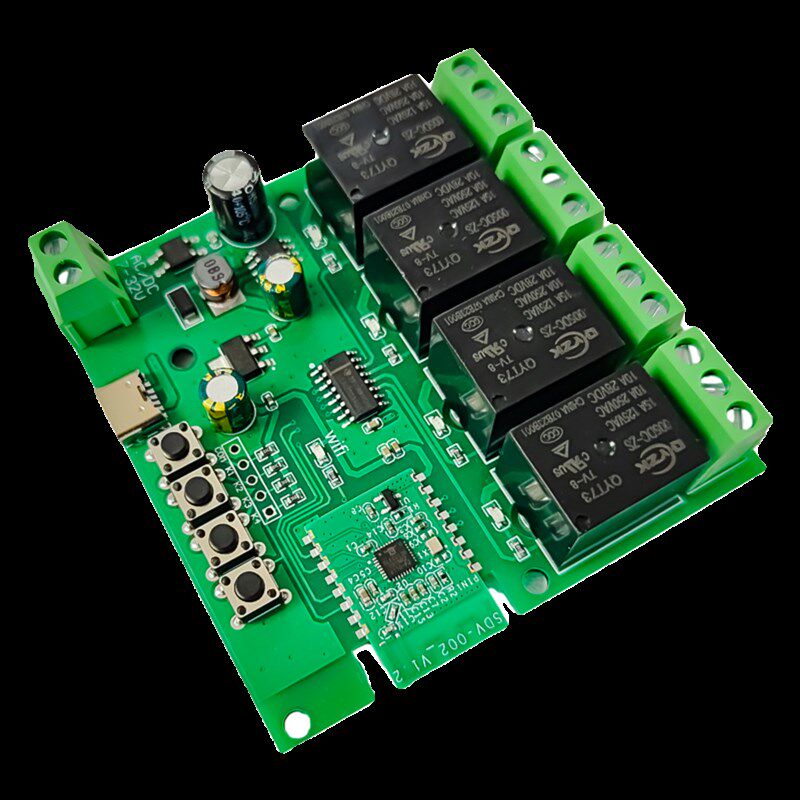 易微联蓝牙wifi继电器4路智能远程手机小爱遥控制开关模块12v24v