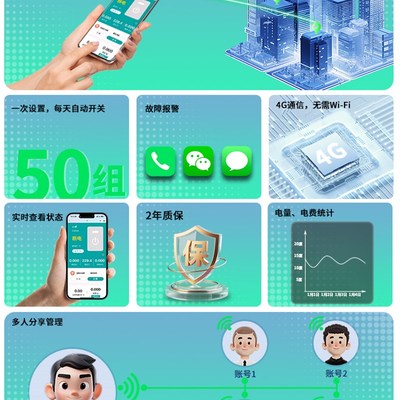 4G远程手机控制开关220v水泵智能无线遥控定时控制器充电桩广告箱