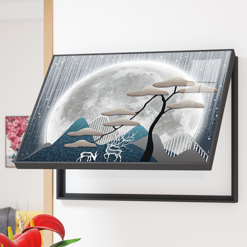 新款电表箱装饰画轻奢简约客厅挂画遮挡配电箱电闸开关壁画免打孔