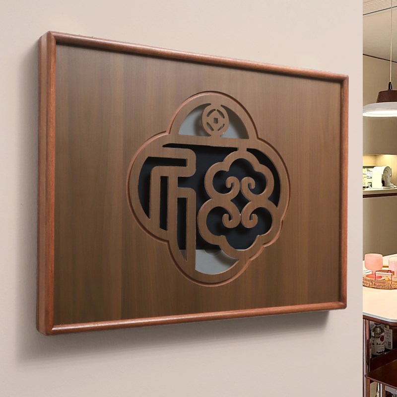 复古电表箱遮挡装饰画2025新款实木镂空电闸箱开关盒挂画弱电箱画