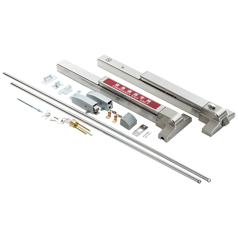 防火门锁平推式逃生门锁小区紧急通道门锁消防门推杆锁带报警单双