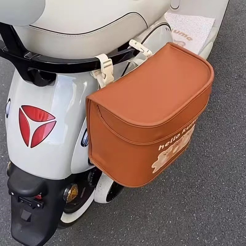 电动车防水挂包前置收纳袋卡通挂物包电动车置物神器大容量手机包