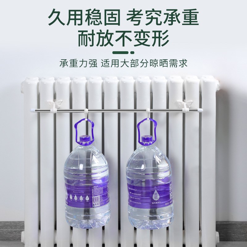 暖气片晾衣架散热器置物架暖气上专用毛巾杆不锈钢管挂钩挂衣神器