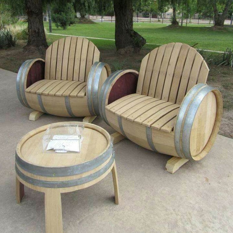 橡木桶改装桌椅茶几复古餐桌酒桶桌创意茶台酒庄酒窖品酒台定做