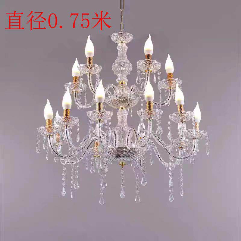 直径0.75米 8+4金色水晶灯 吊灯 婚礼堂吊灯 wedding light