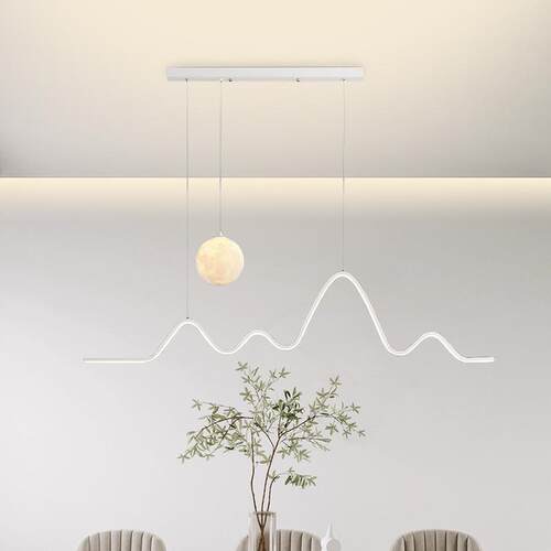 餐厅吊灯现代简约2025新款护眼led超亮长条超薄吧台餐桌灯轻奢