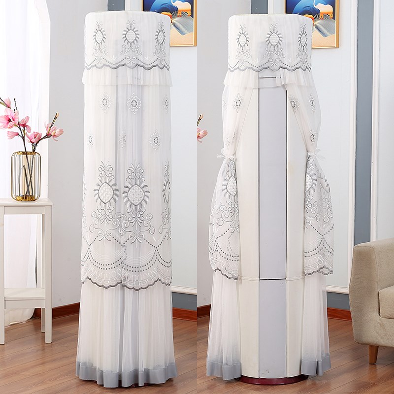 立式柜机罩开机不取蕾丝圆柱形格力美的海尔柜机空调罩防尘保护罩