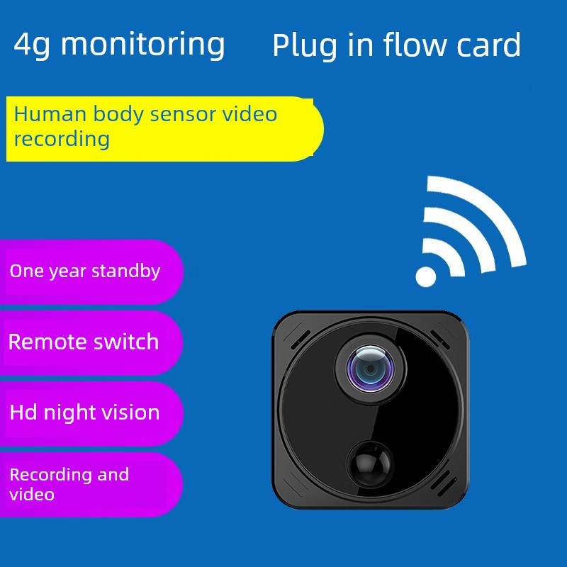摄像头无线手机远程免插电免打孔无需网络高清夜视家用摄影智能4G