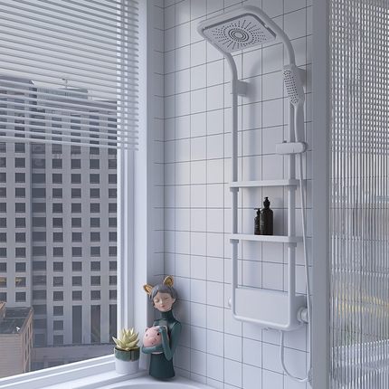 德国品牌德希顿DXD6035恒温淋浴花洒套装十大白色家用置物淋浴屏