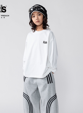 IDS童装字母印花卫衣男孩时尚潮流百搭女孩宽松圆领长袖上衣