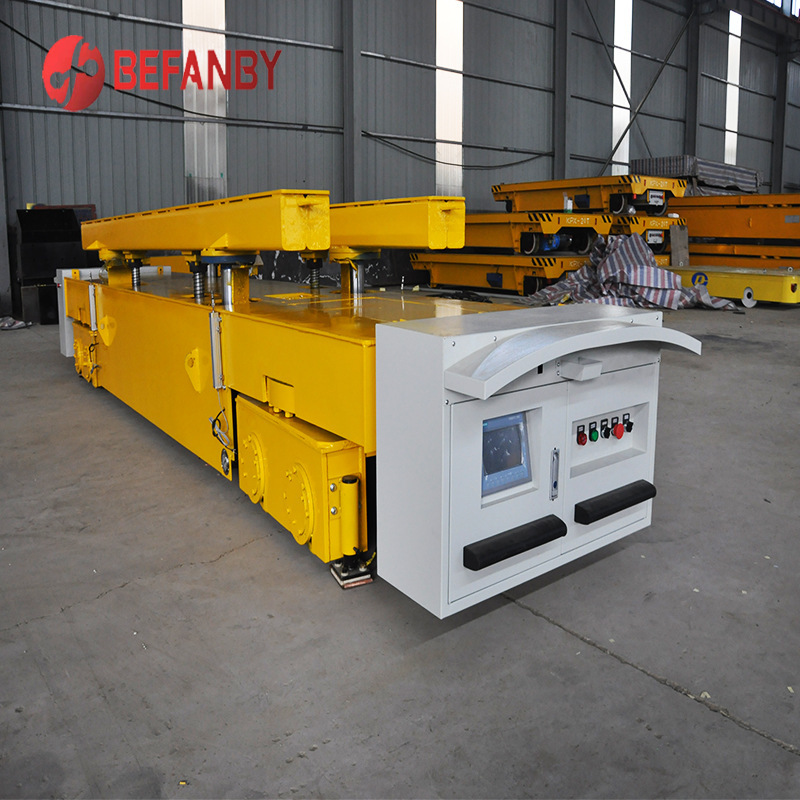 潜伏顶升式同步升降电动平车RGV定点停靠电动平板车转弯轨道平车