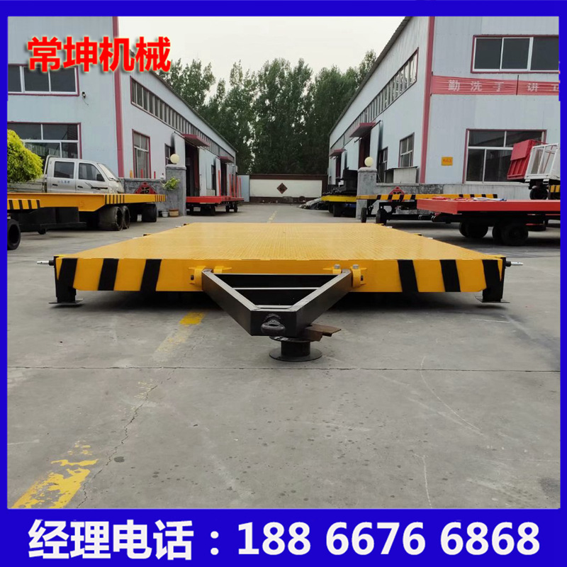 平板车25吨万向轮厂区转运拉货车工业货物运输拖挂车钢厂用周转车