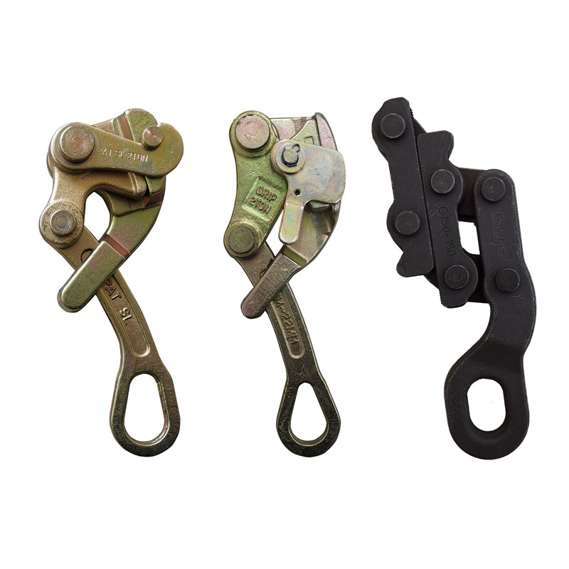 钢绞线卡头美式单桃卡线器钢绞线钢丝绳专用铁拉头紧线钳电力工具