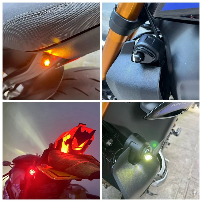 适用铃木GSX250雅马哈MT09哈雷XL883复古摩托车改装LED迷你转向灯