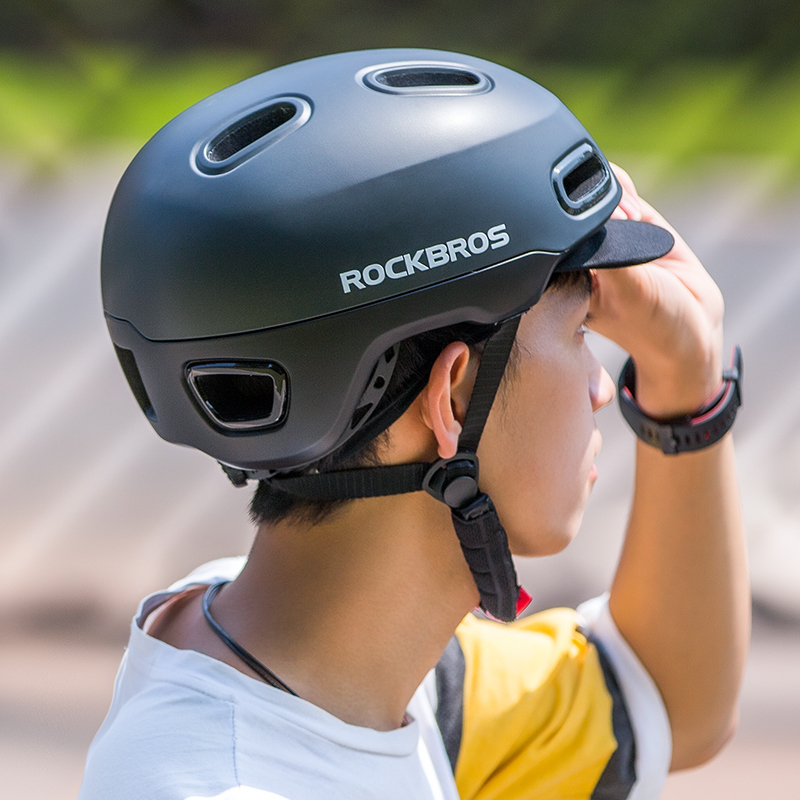 洛克兄弟骑行头盔城市休闲山地公路车自行车安全头帽男女单车装备