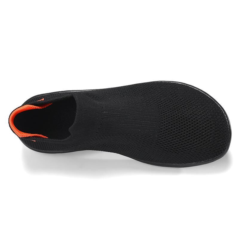 大码宽头鞋一脚蹬黑色网面透气健步鞋大脚骨宽楦轻便宽松懒人布鞋