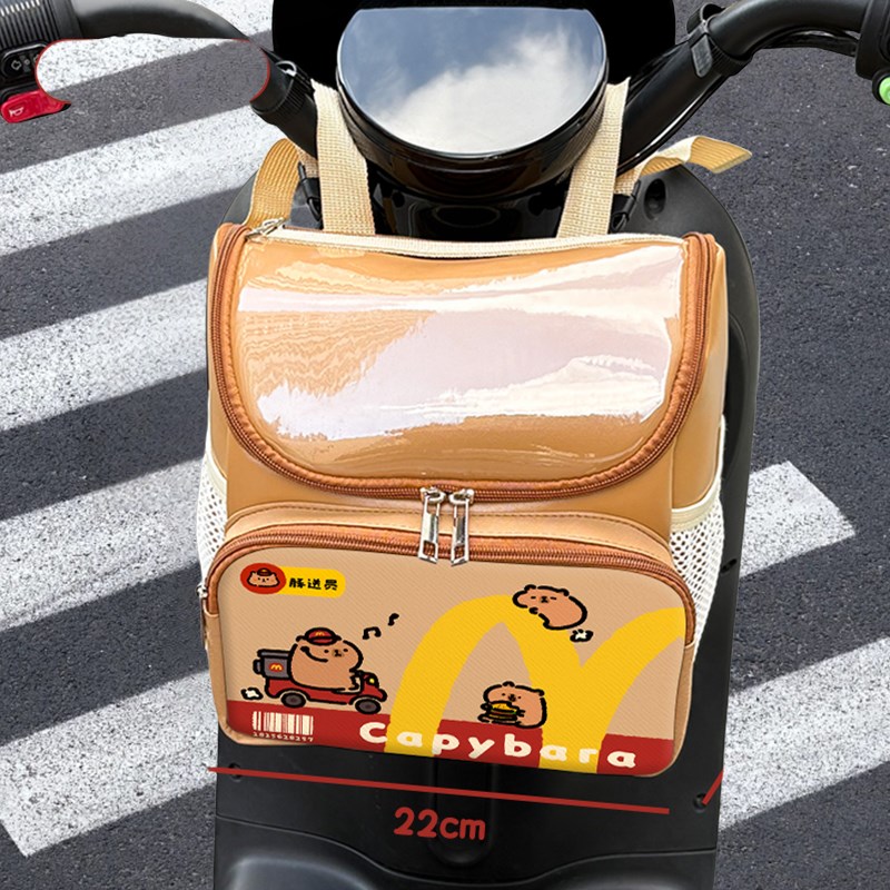 电动车前置物兜挂包储物防水后置电瓶车收纳挂袋置物神器装饰配件