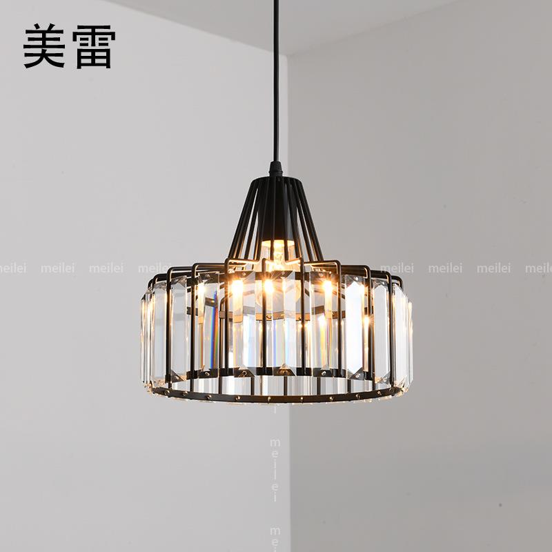 餐厅吊灯简约现代轻奢吧台水晶灯创意过道灯阳台灯卧室床头小吊灯