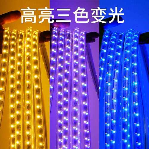 100米套装-led灯带高亮变光家用客厅吊顶户外跑马光带220Vled灯条