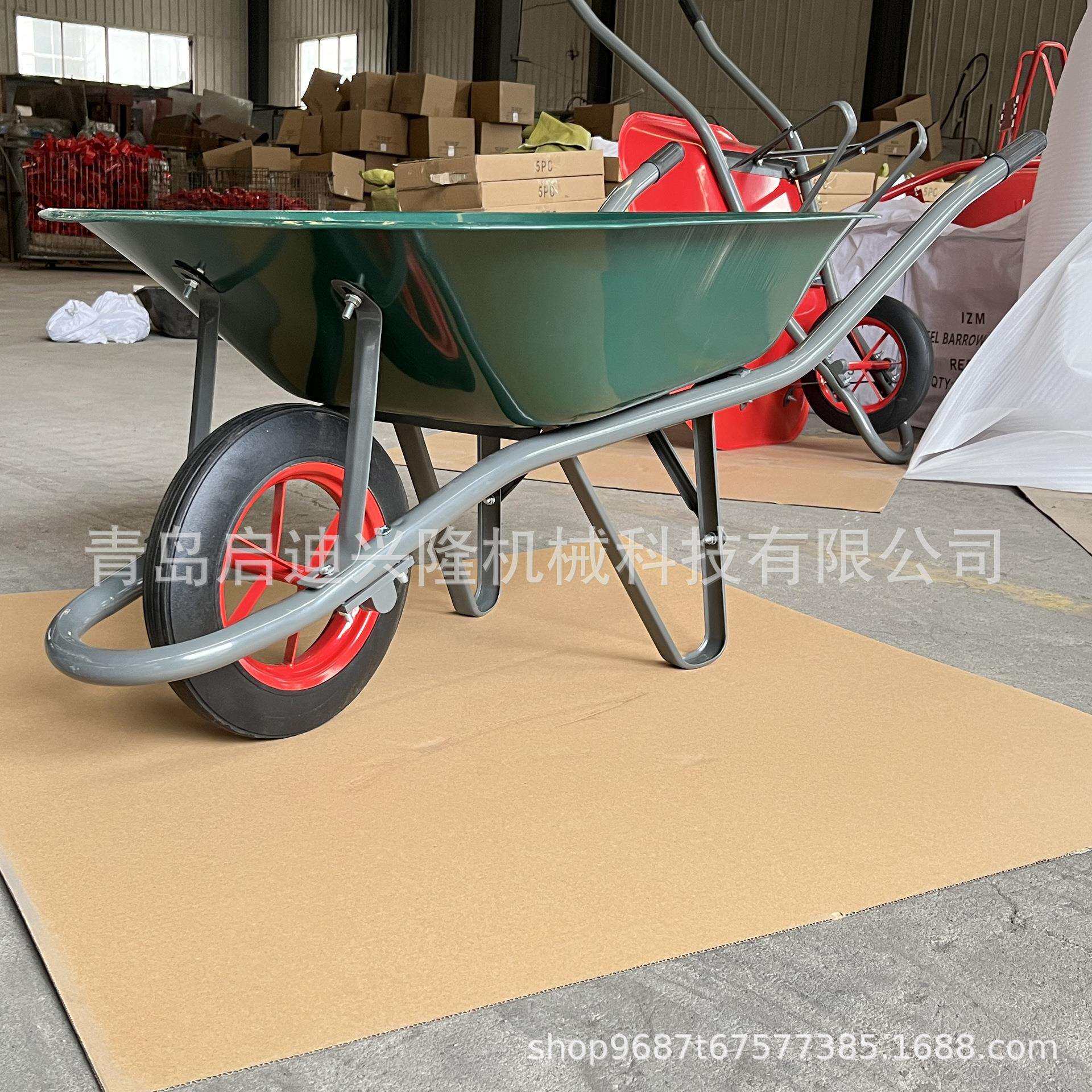WB6400金属小推车65L水泥斗车中东市场手推车独轮翻斗车建筑用车