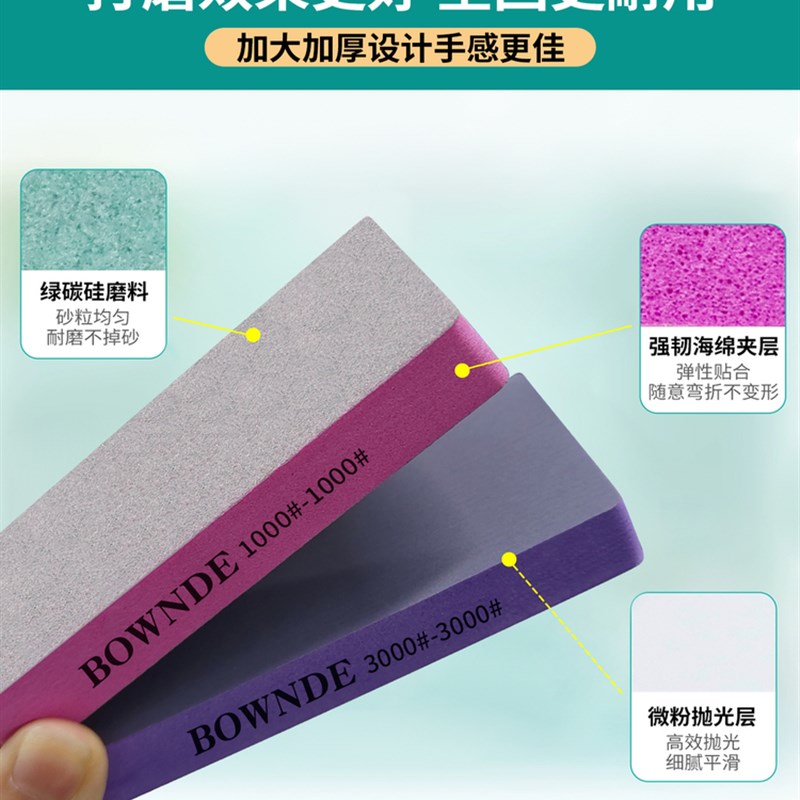 文玩抛光板海绵砂纸一万目菩提绿松石打磨抛光神器超细双面抛光块