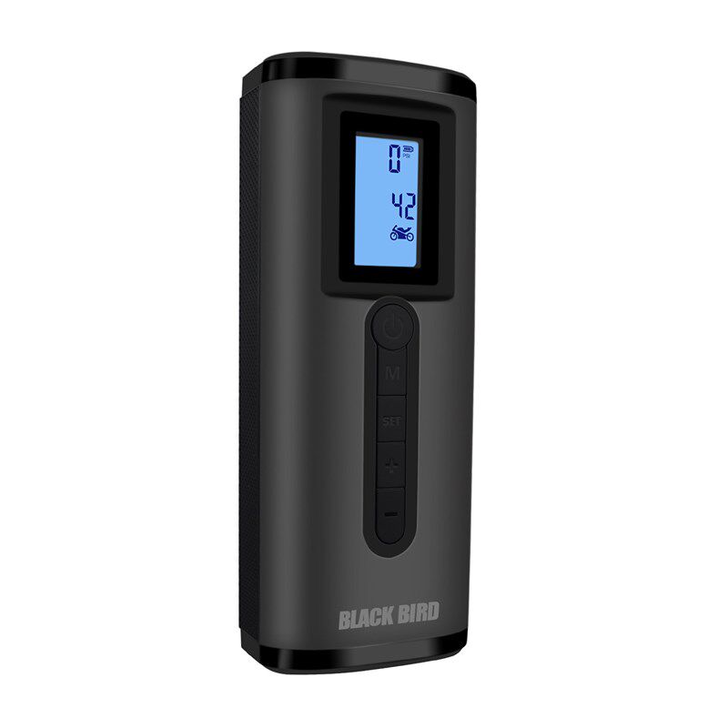 黑鸟充气泵智能快速充气泵便携电动摩托自行车篮球充电打气筒通用