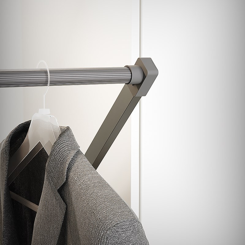 衣柜智能升降晾衣架衣帽间自动下拉伸缩挂衣杆语音遥控上升挂衣器