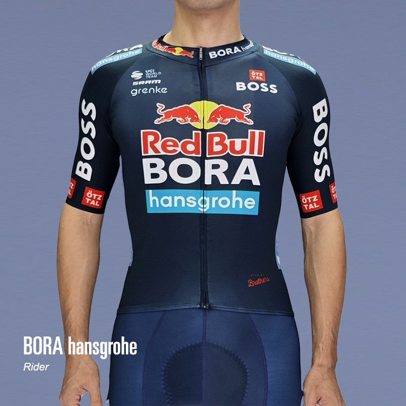 环法博拉BORA红牛车队版骑行服定制 Pro竞技款公路车连体短袖套装