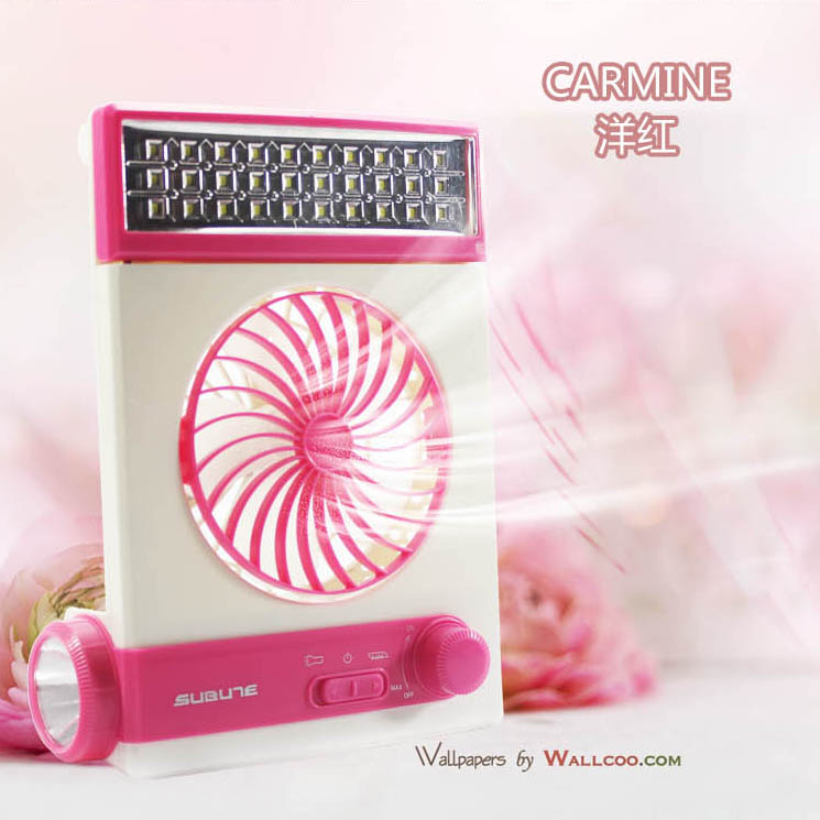 多功能LED台灯迷你学生宿舍小风扇太阳能充电风扇户外野营灯便携