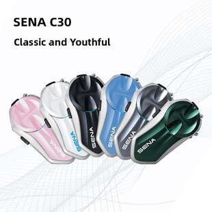 Sena C30摩托车头盔蓝牙耳机无线对讲机Ai降噪耳机对讲机电池寿命
