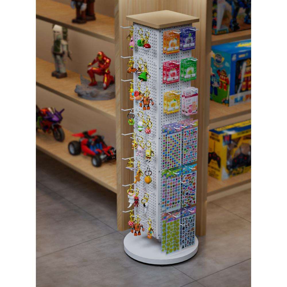 袜子货架子洞洞板落地展示架润唇膏文具店饰品钥匙扣贴纸挂钩旋转