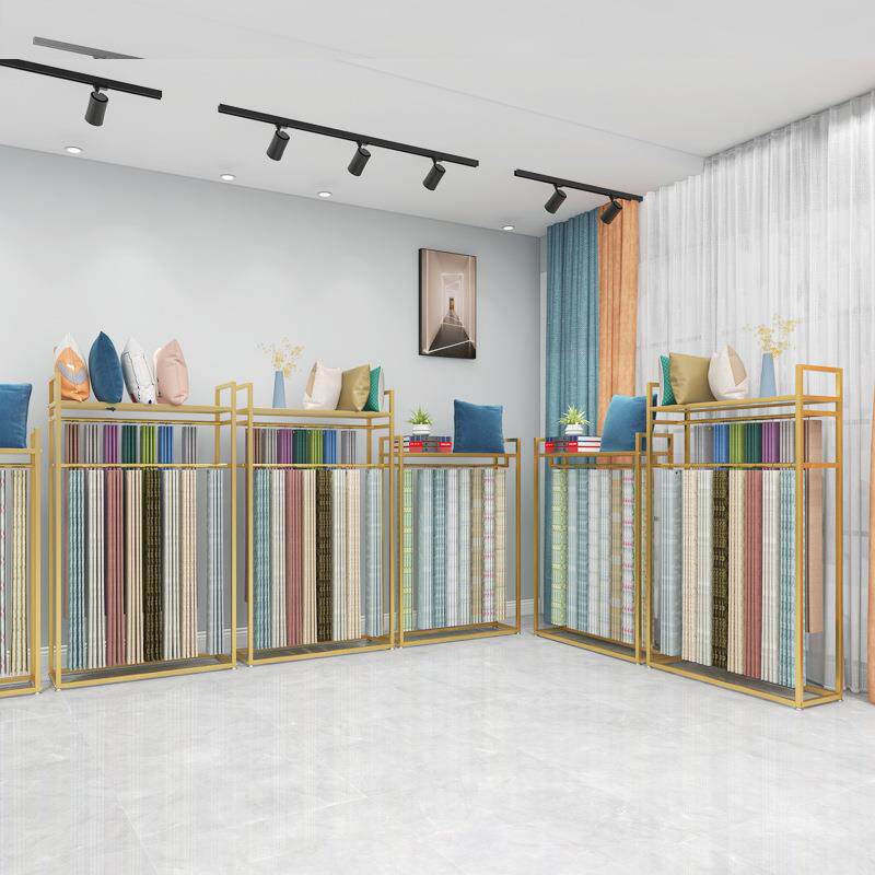 窗帘样品抱枕展示架窗帘小样版本架家纺店货架展示架布料展示架