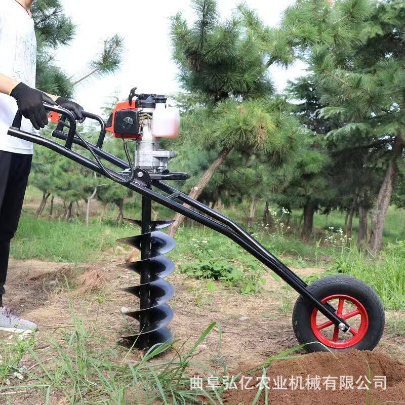 大马力汽油钻坑机园林种树挖坑机光伏埋桩立杆钻洞机螺旋刨坑机