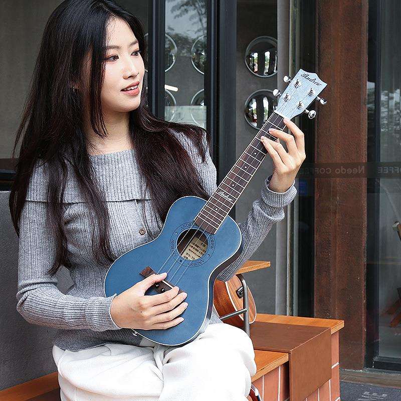 安德鲁单板尤克里里初学者入门学生儿童女生23寸气质蓝82C