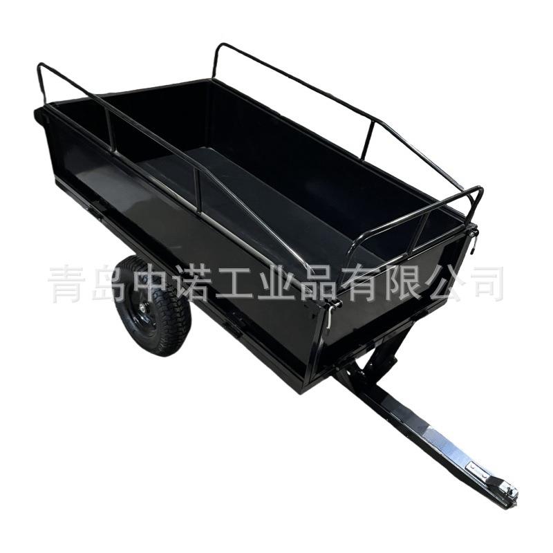 工地人力家用花园垃圾斗手推车 ATV/UTV拖车 翻斗车 割草机牵引车