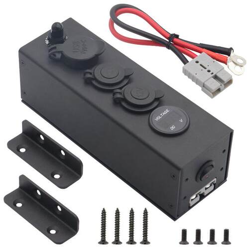 12V-24V汽车船舶改装配件电源母座 PD48W快充接口电压表四合一