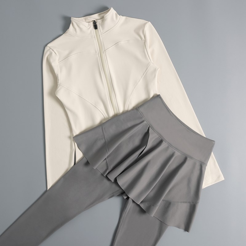 德国自行车骑行服长袖套装女夏季户外瑜伽健身速干立领速干运动服