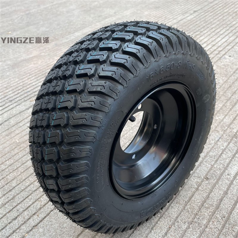 改装四轮电动摩托沙滩车卡丁车16X6.50-8寸真空轮胎轮毂公路花纹